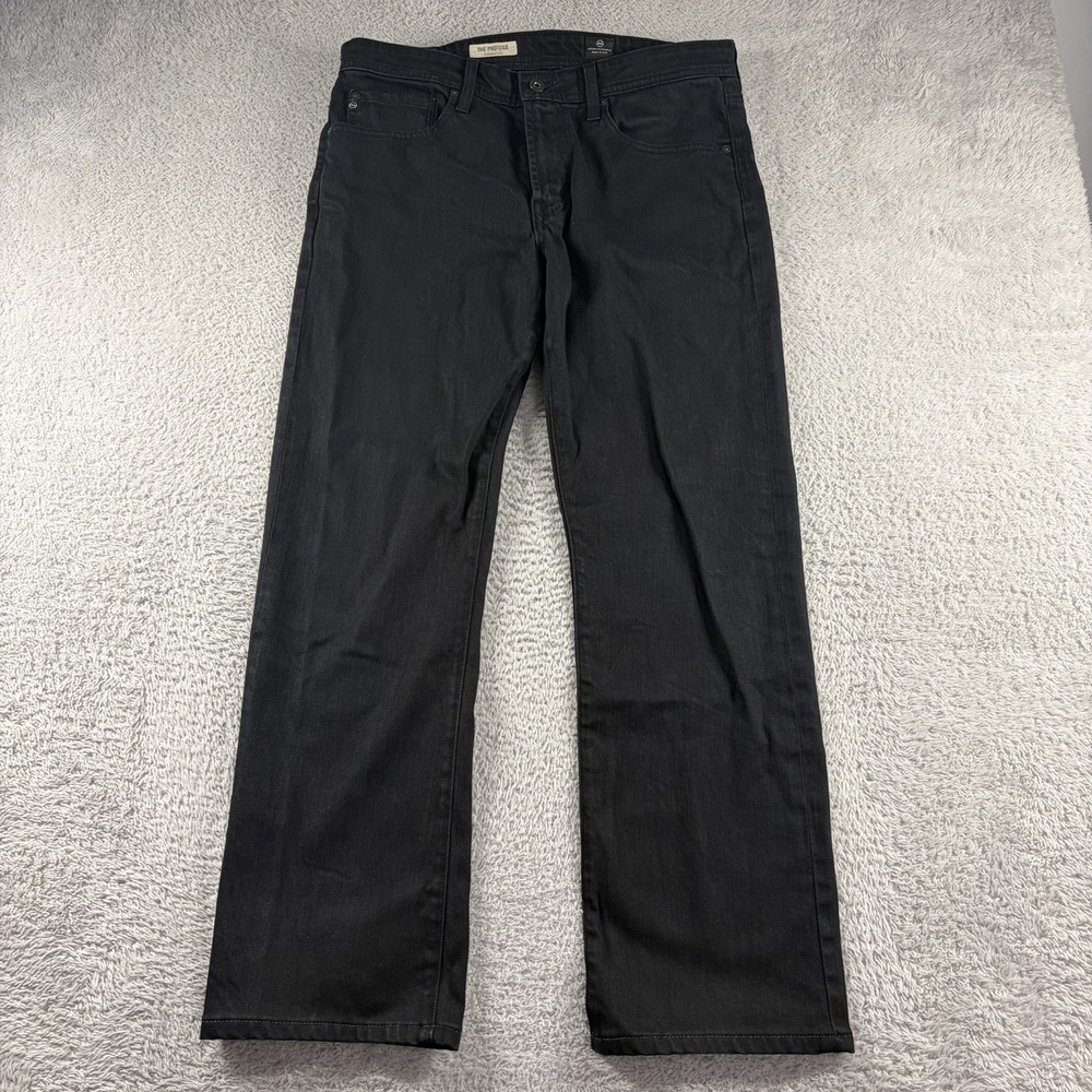 AG Adriano Goldschmied The Protege Jeans Black Mens 34 (33x29) Made in USA
